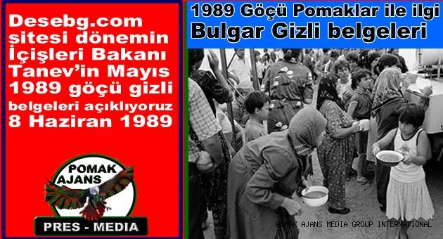 1989 Göçü Pomaklar ile ilgi Bulgar Gizli belgeleri