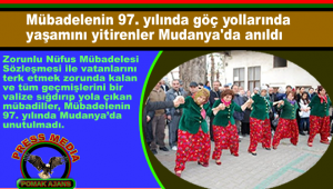 Mübadelenin 97. yılında göç yollarında yaşamını yitirenler Mudanya'da anıldı