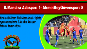 B.Mandıra Adaspor: 1- AhmetBeyGüvenspor: 0