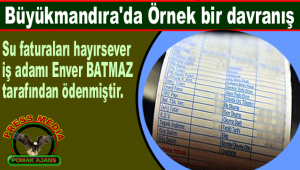 Büyükmandıra'da Örnek bir davranış.