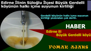 Edirne İlinin Süloğlu İlçesi Büyük Gerdelli köyünün halkı içme suyunun kirliliği